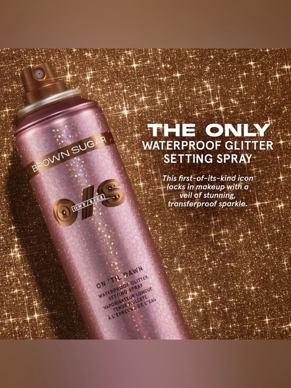 ONE/SIZE On 'Til Dawn Waterproof Glitter Setting Spray — Brown Sugar NEW✨